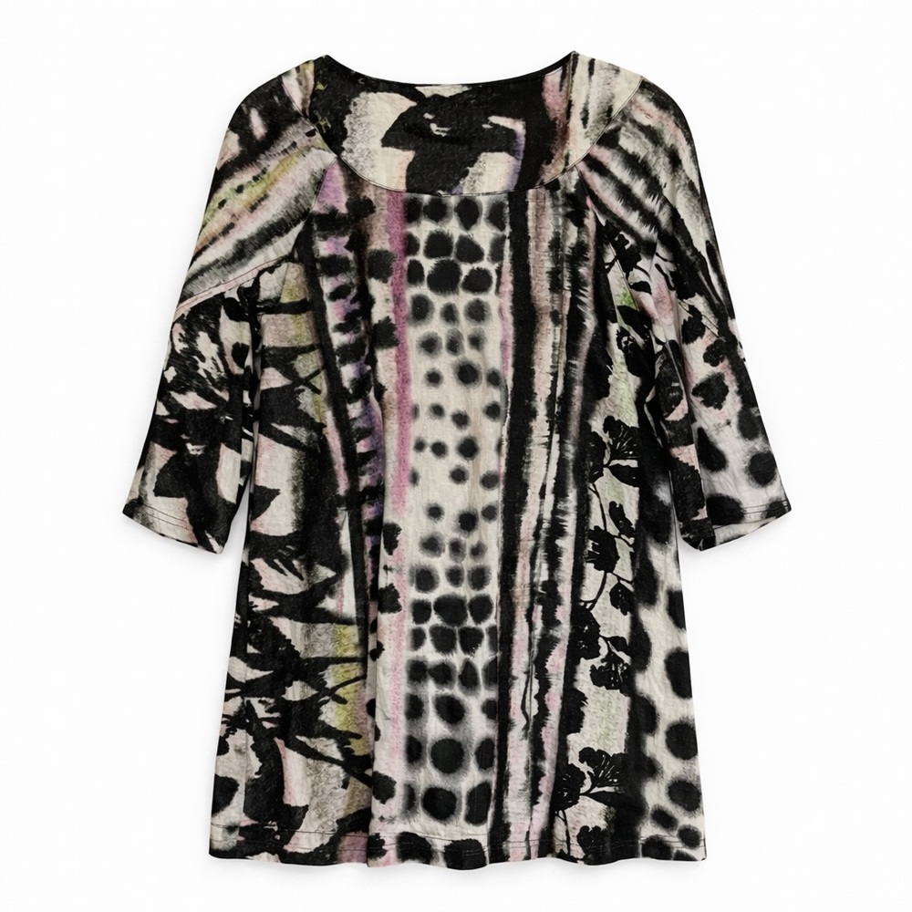 Bitte Kai Rand 1981 Abstract Linen Swing Dress | Size Small | NWOT - Picture 3 of 10